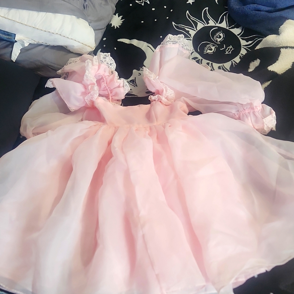 Selkie pink Sugarfrill PUFF Dress